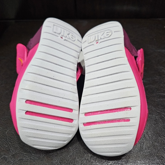 NWT Nike Sunray Protect 3 Toddler Sandals Velcro Pink Sangria Rose White Size 8C - Picture 4 of 4